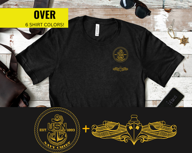 Navy Chief Surface Warfare Specialist Qualification T-Shirt - Gold Collection